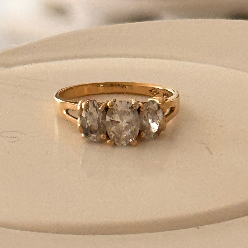 ANTIQUE Edwardian style 14K Plumb gold statement ring